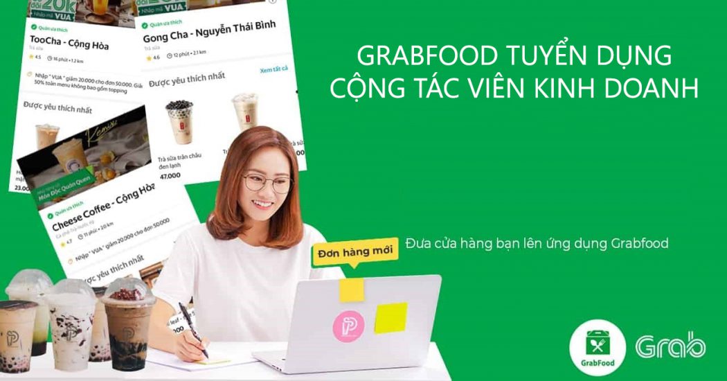 Grabfood tuyển dụng cộng tác viên kinh doanh