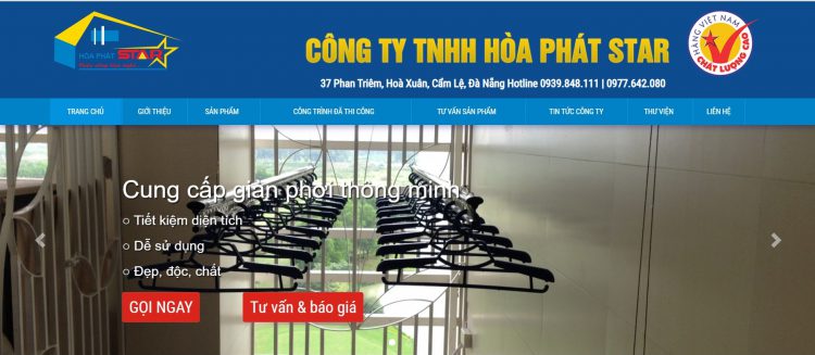 Giàn phơi thông minh Đà Nẵng - Giàn phơi Hòa Phát Star