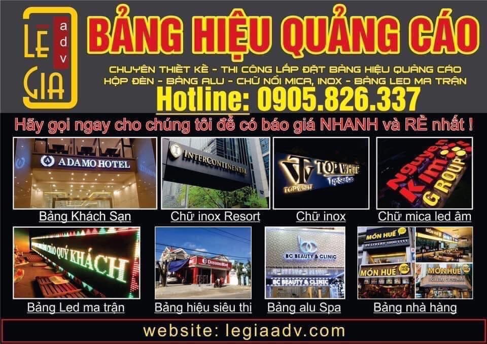 Bảng hiệu quảng cáo Đà Nẵng Lê Gia ADV
