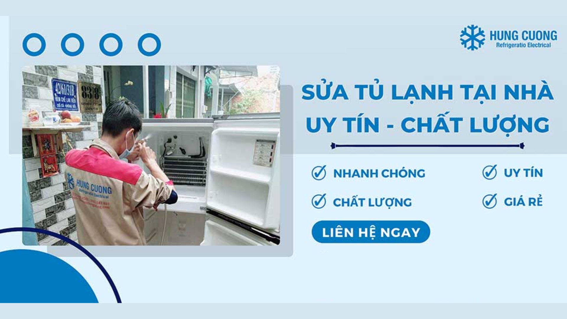 Điện lạnh Hùng Cường - Sửa chữa tủ lạnh cực chuyên nghiệp 